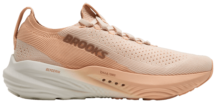 Brooks Wmns Glycerin StealthFit 22 Almond Peach