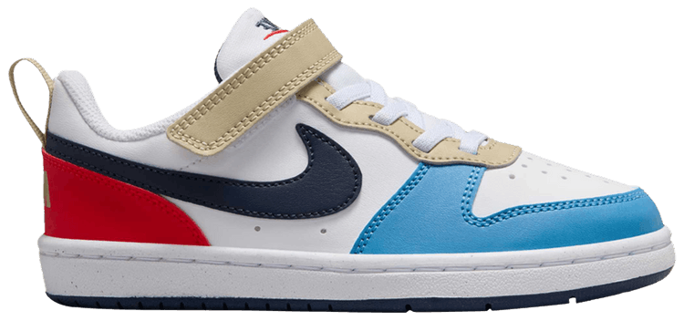 Nike Court Borough Low Recraft PS White Thunder Blue Light Crimson