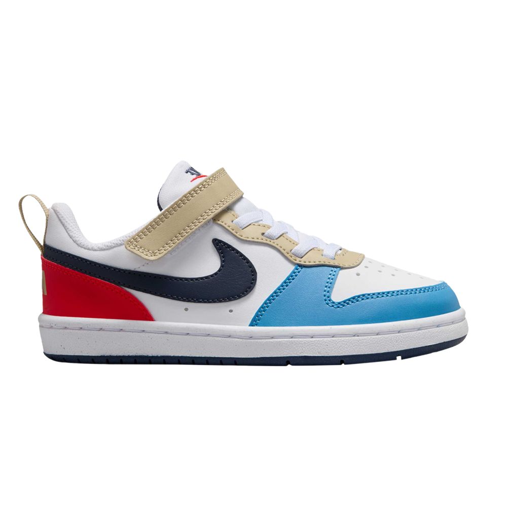Pre-owned Nike Court Borough Low Recraft Ps 'white Thunder Blue Light Crimson' | Kid's Size 12.5