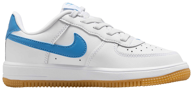 Nike Force 1 Low EasyOn PS White Blue Beyond Gum