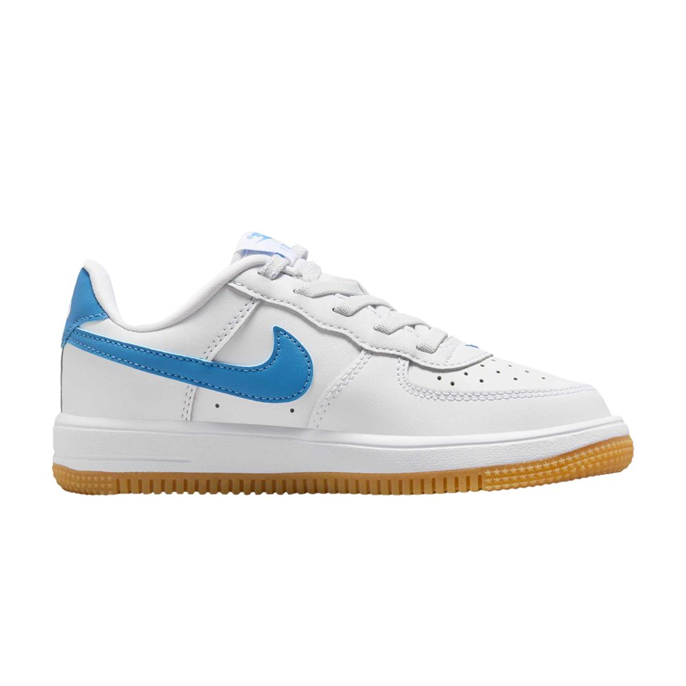 Pre-owned Nike Force 1 Low Easyon Ps 'white Blue Beyond Gum' | Kid's Size 12.5