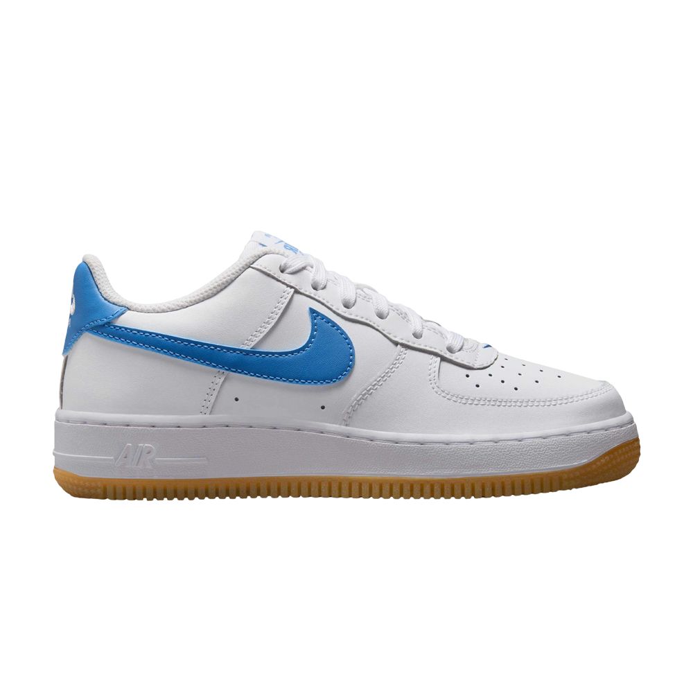 Pre-owned Nike Air Force 1 Gs 'white Blue Beyond Gum' | Kid's Size 10
