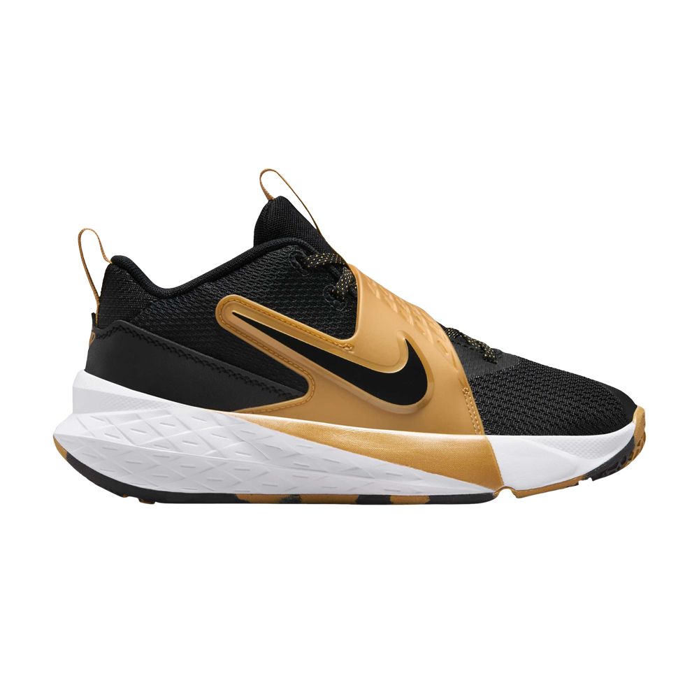 Nike Team Hustle D12 GS 'Black Metallic Gold' | Kid's Size 4.5 - HF6279-003
