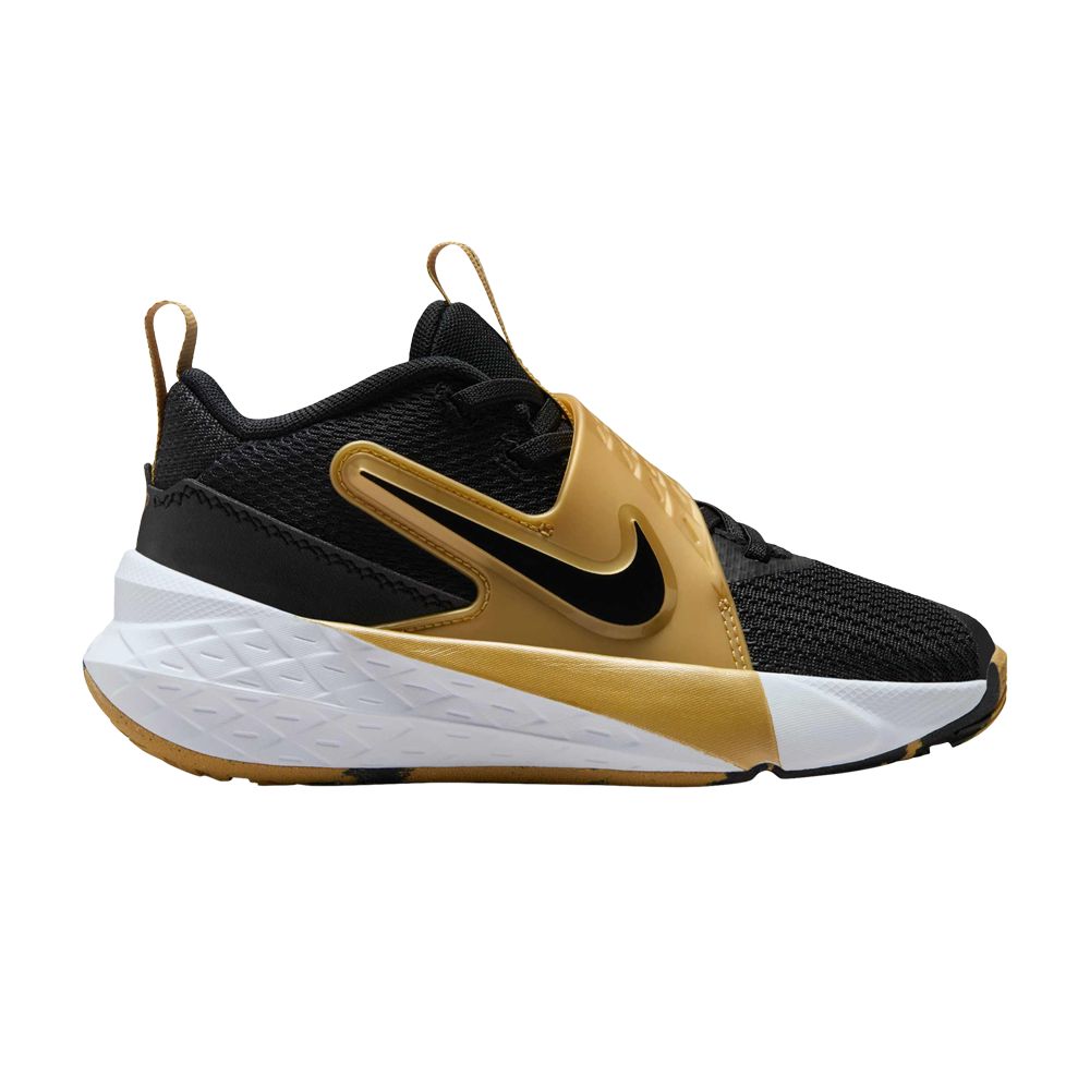 Nike Team Hustle D12 PS 'Black Metallic Gold' | Kid's Size 10.5 - HF6280-003