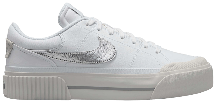 Buy Nike Wmns Court Legacy Lift 'White Metallic Silver Buy Nike Wmns Court Legacy Lift 'White Metallic Silver