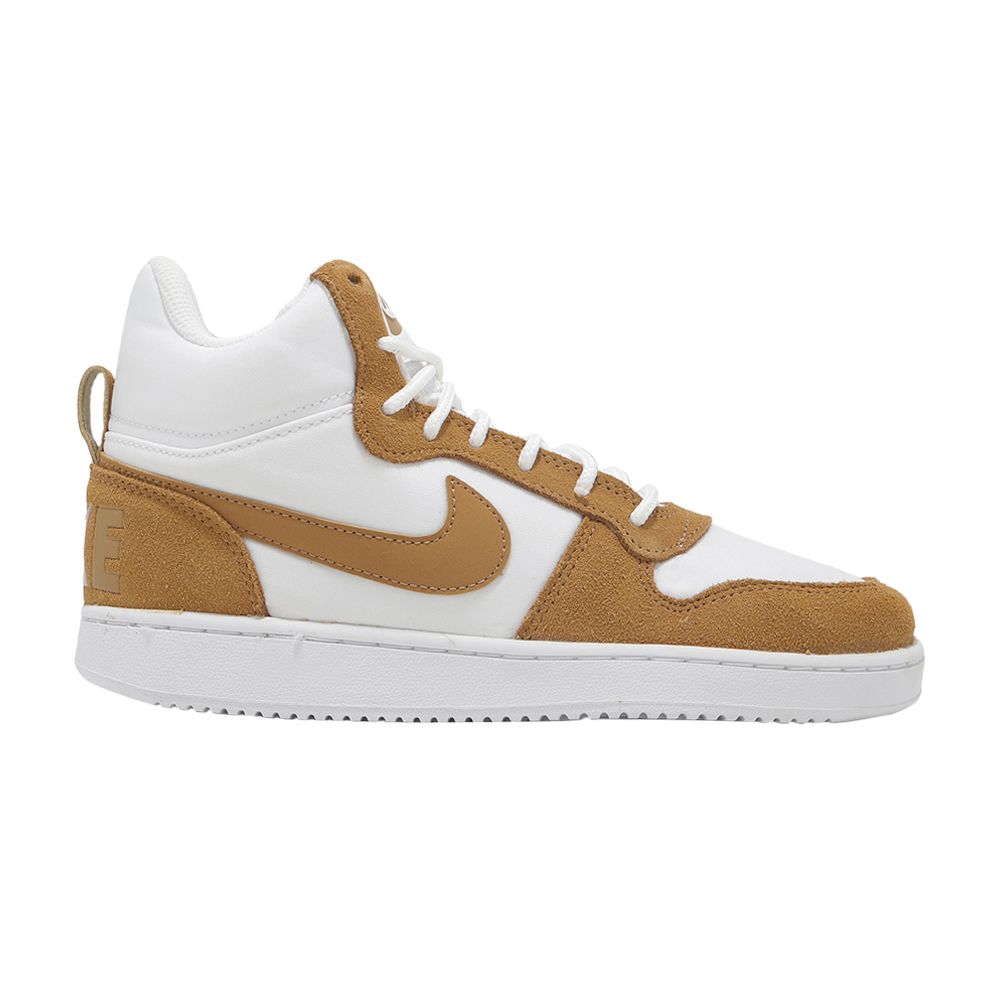 Pre-owned Nike Wmns Court Borough Mid Premium 'white Flax' | Brown | Women's Size 6.5