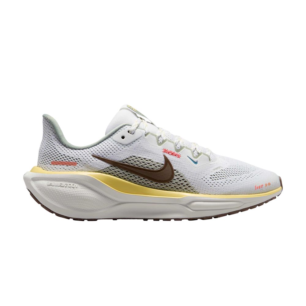 Pre-owned Nike Air Zoom Pegasus 41 Gs 'white Mink Brown Yellow' | Kid's Size 3