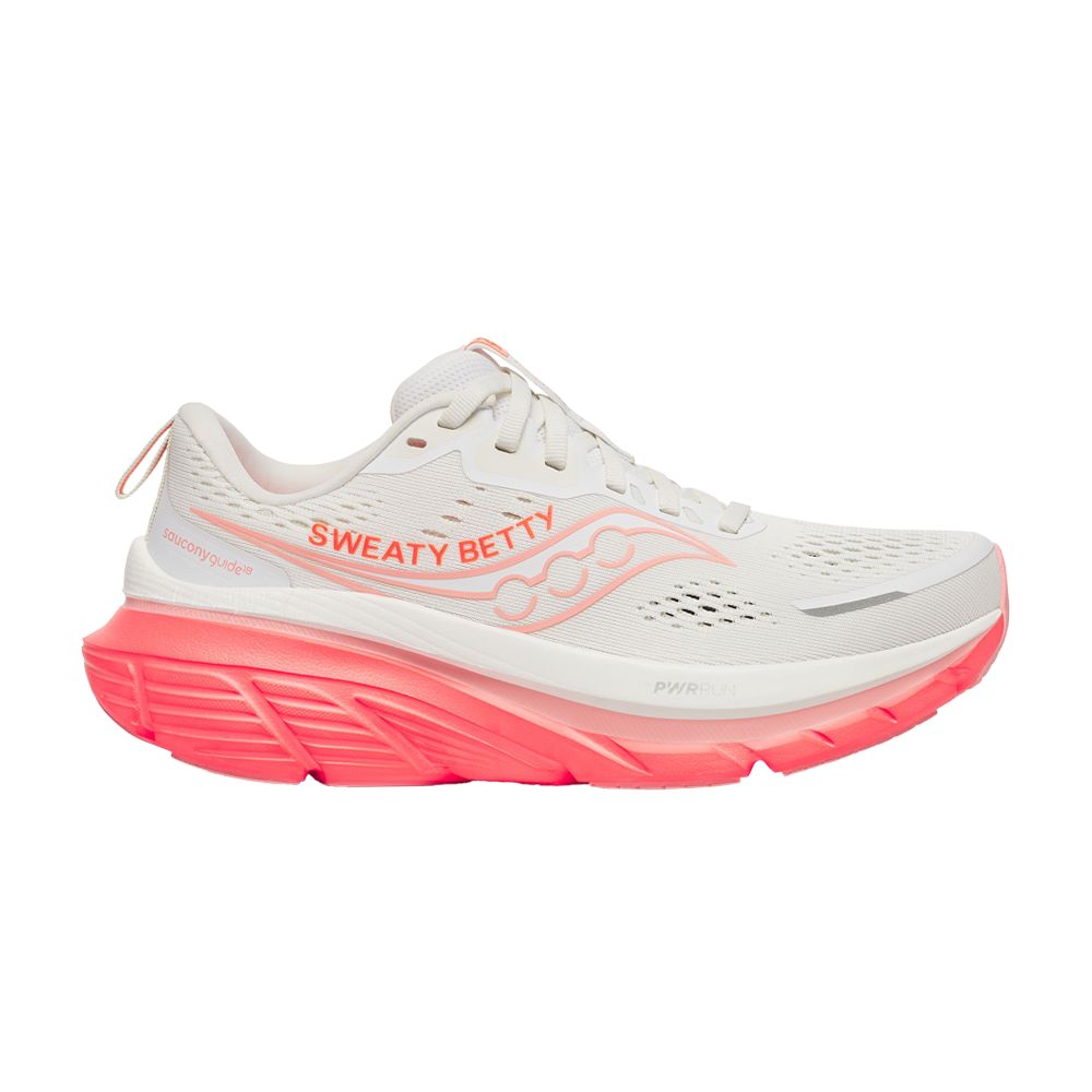 Pre-owned Saucony Sweaty Betty X Wmns Guide 18 'white Fluoro' | Women's Size 5