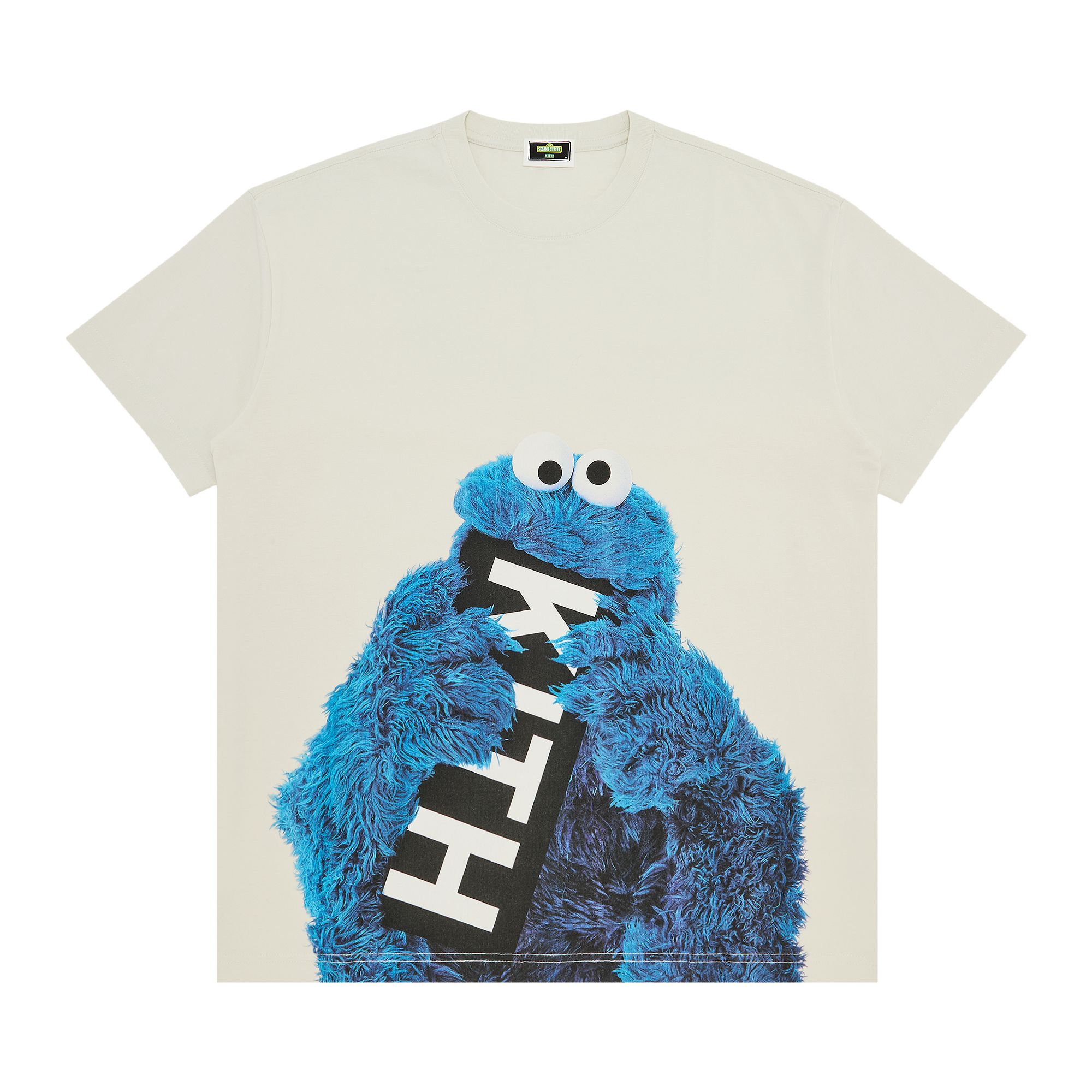 Pre-owned Kith X Sesame Street Cookie Monster Tee 'chalk' | White | Men's Size L