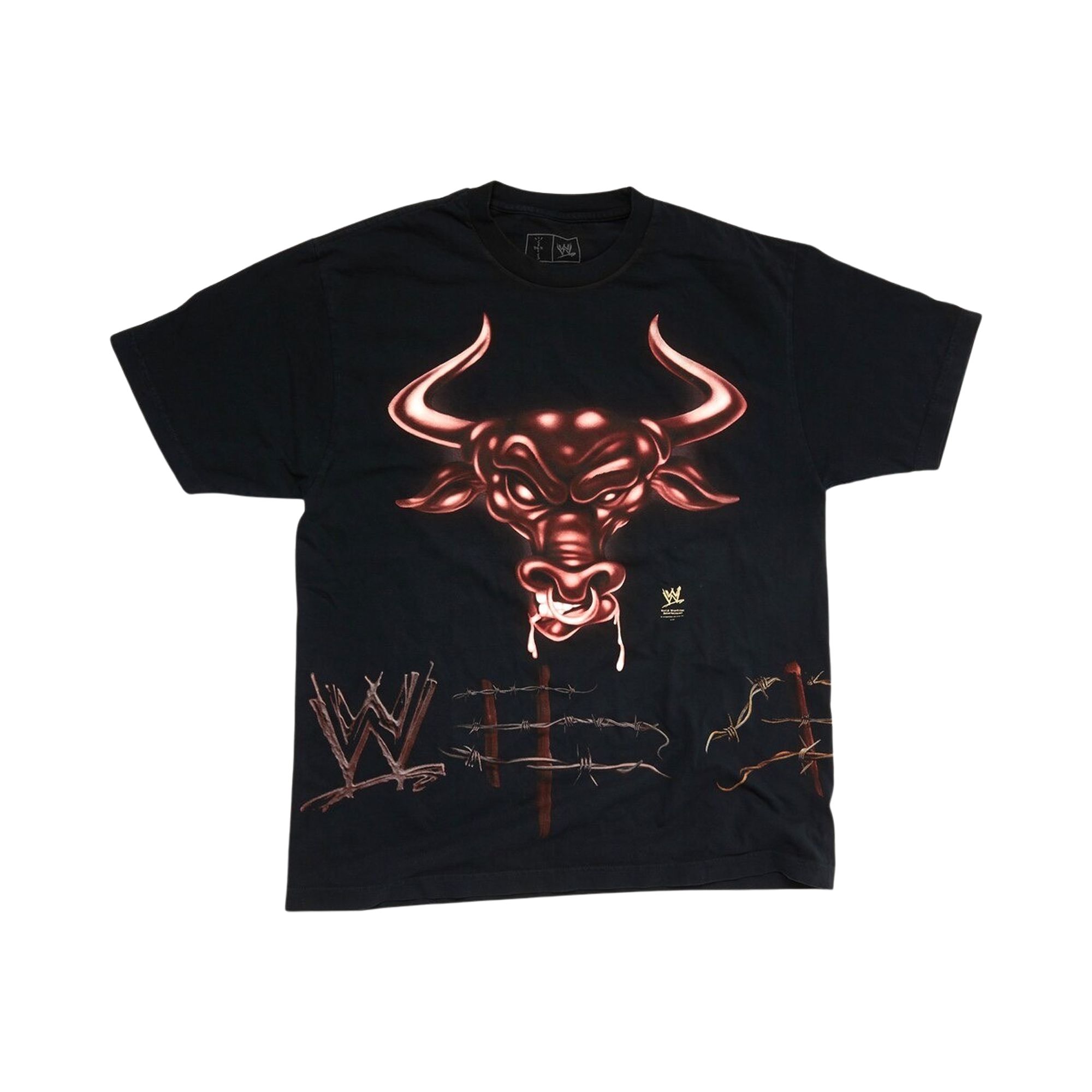 Pre-owned Cactus Jack By Travis Scott X Wwe Know Your Role T-shirt The Rock 'black' | Men's Size L