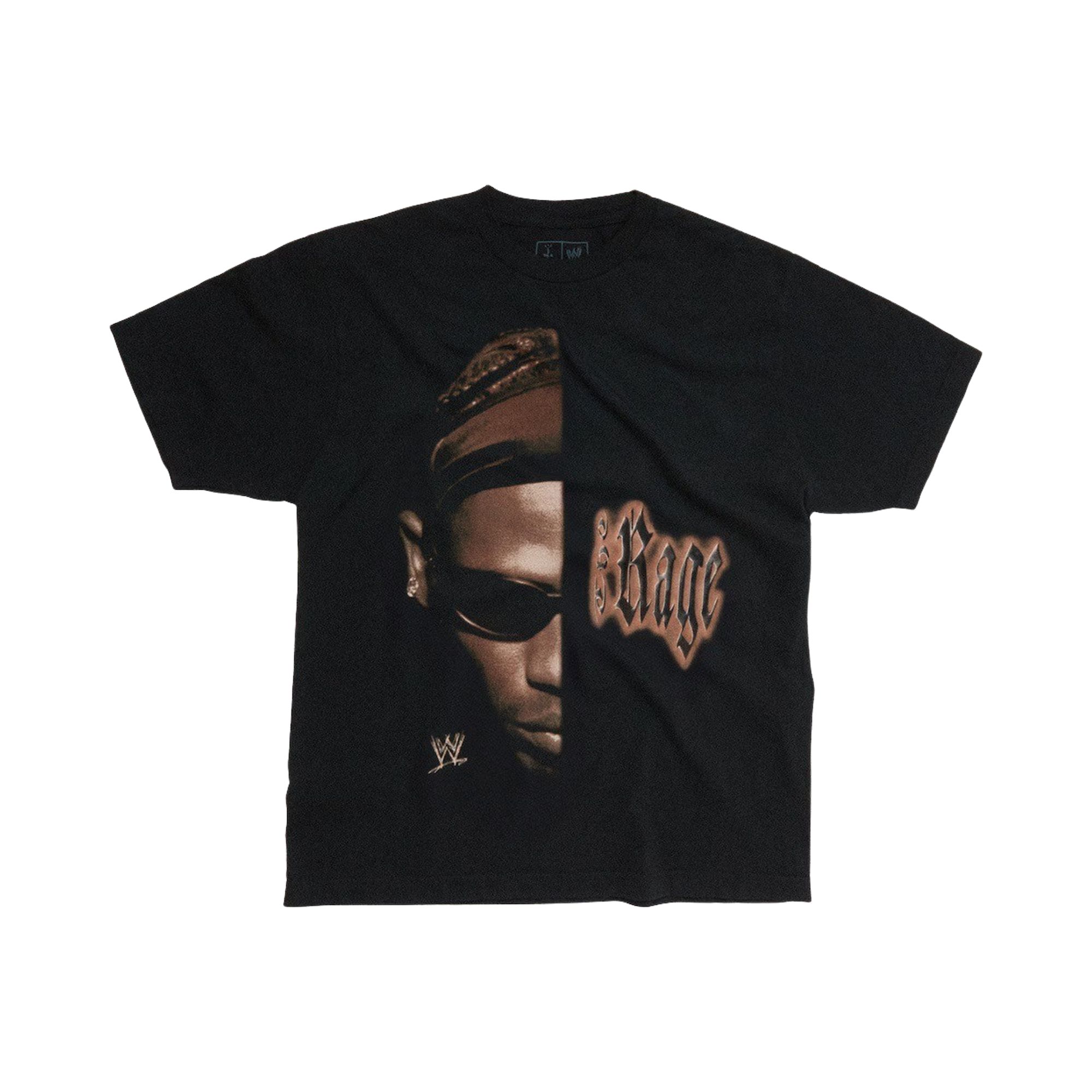Pre-owned Cactus Jack By Travis Scott X Wwe Meet The Rage T-shirt 'black' | Men's Size L