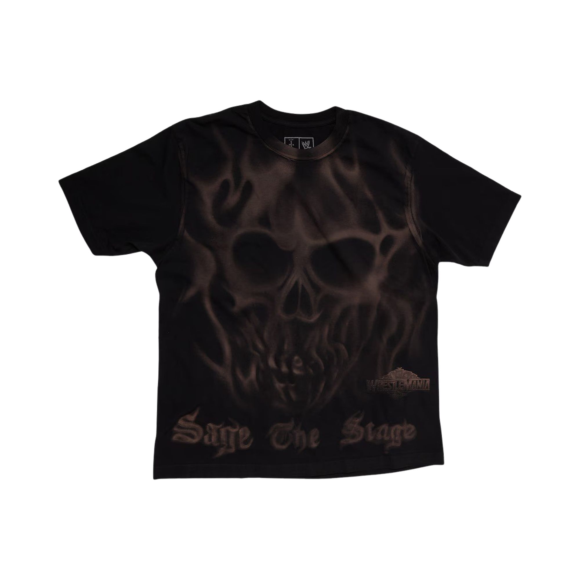 Pre-owned Cactus Jack By Travis Scott X Wwe Sage The Stage T-shirt 'black' | Men's Size L
