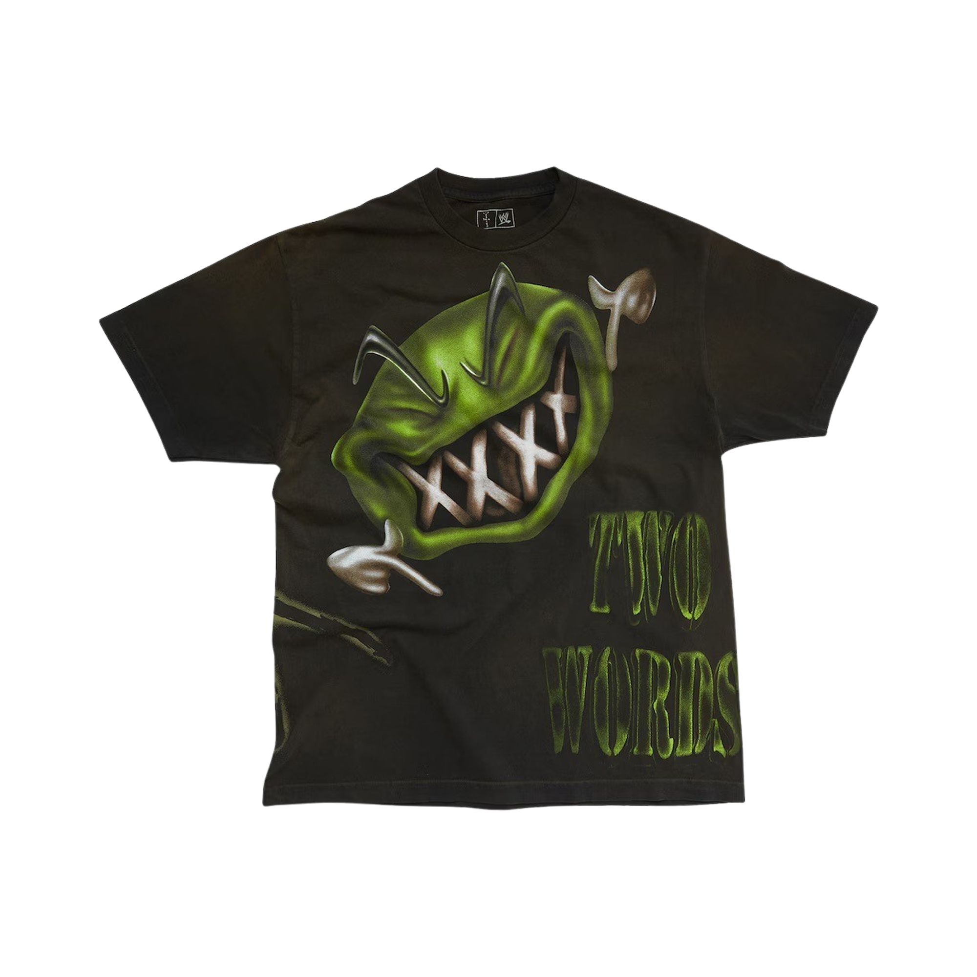 Pre-owned Cactus Jack By Travis Scott X Wwe Two Words T-shirt Dx 'black' | Men's Size Xl