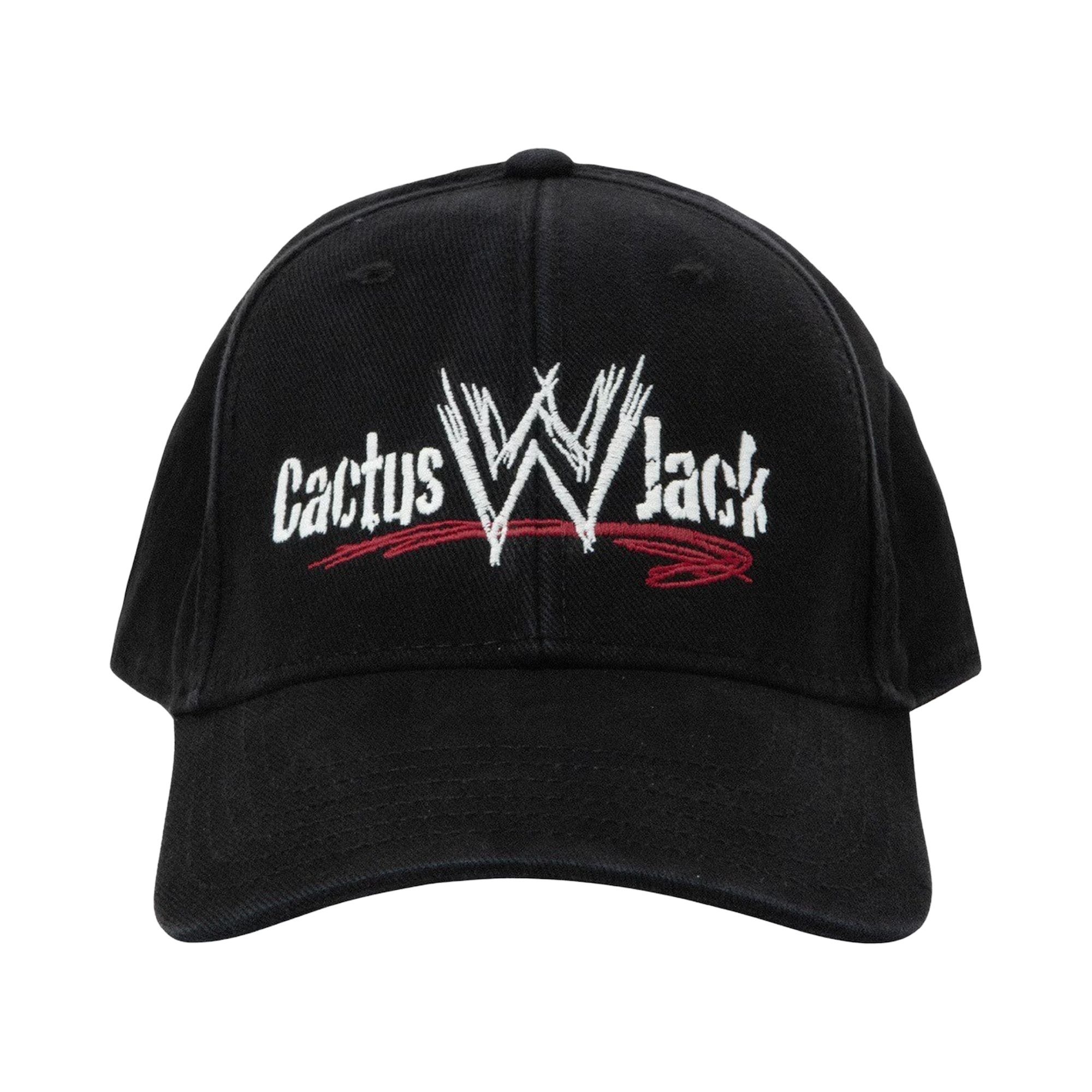 Pre-owned Cactus Jack By Travis Scott X Wwe Logo Adjustable Hat 'black' | Men's Size Onesize