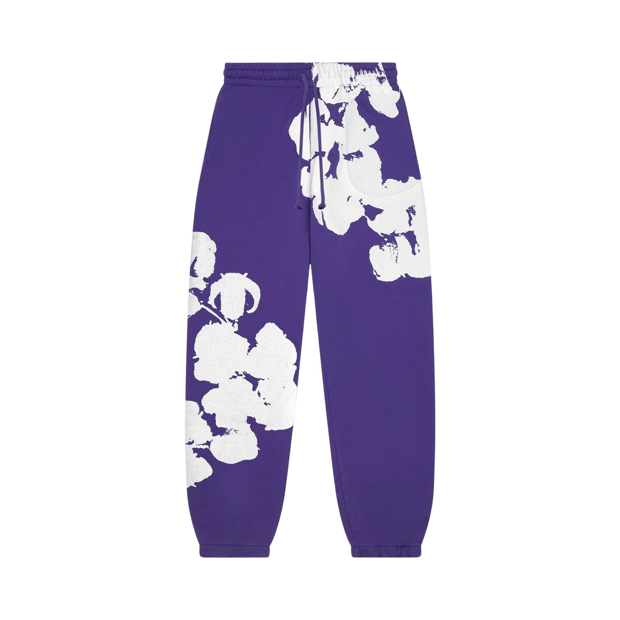 Pre-owned Denim Tears Big Cotton Wreath Sweatpants 'purple' | Men's Size L