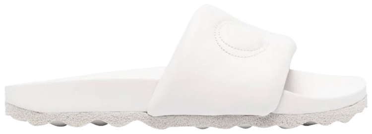 Off White Bookish Leather Slider Light Grey