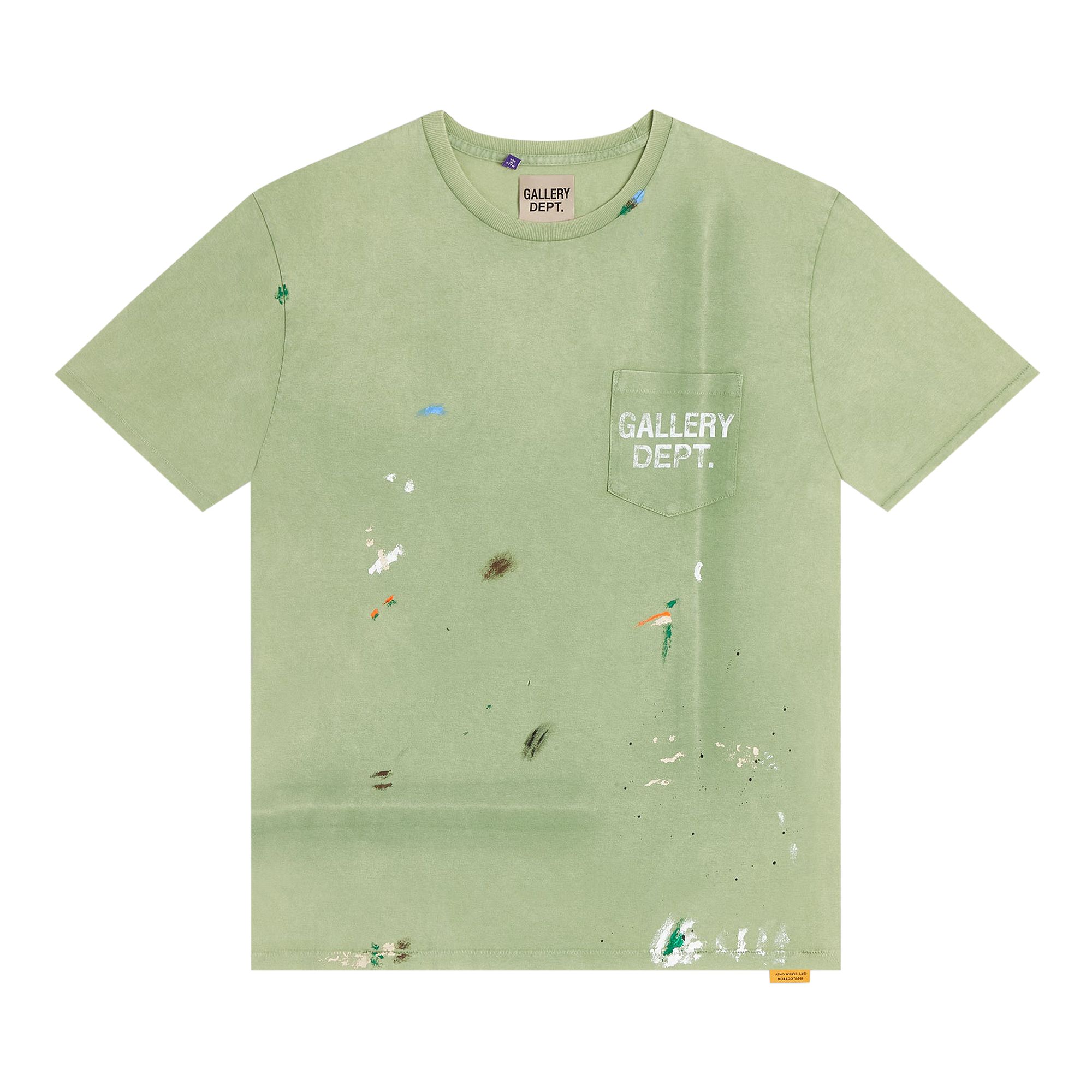 Pre-owned Gallery Dept. Vintage Logo Painted Tee 'light Green' | Men's Size M