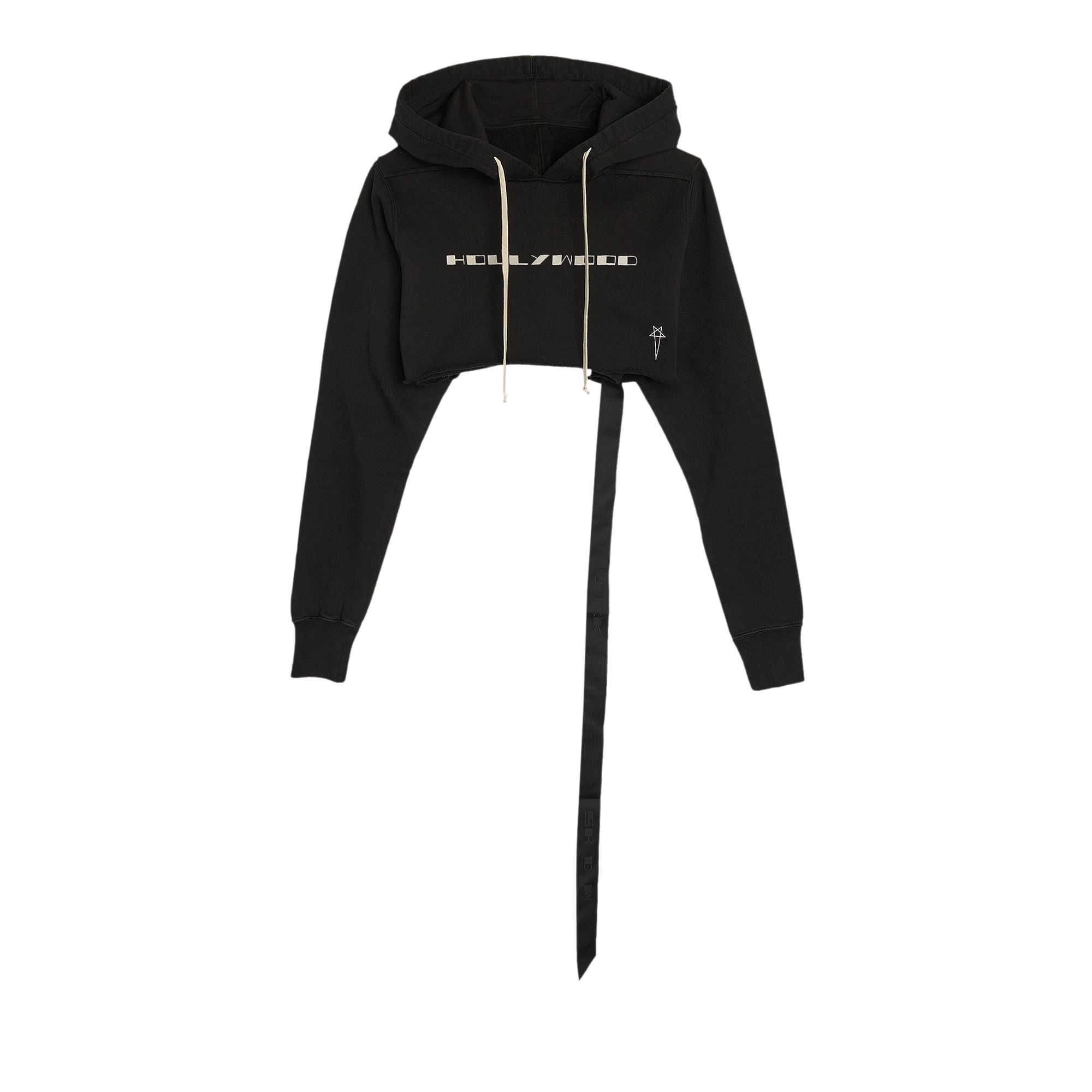 Pre-owned Rick Owens Drkshdw Cropped Hoodie 'black/pearl' | Women's Size M