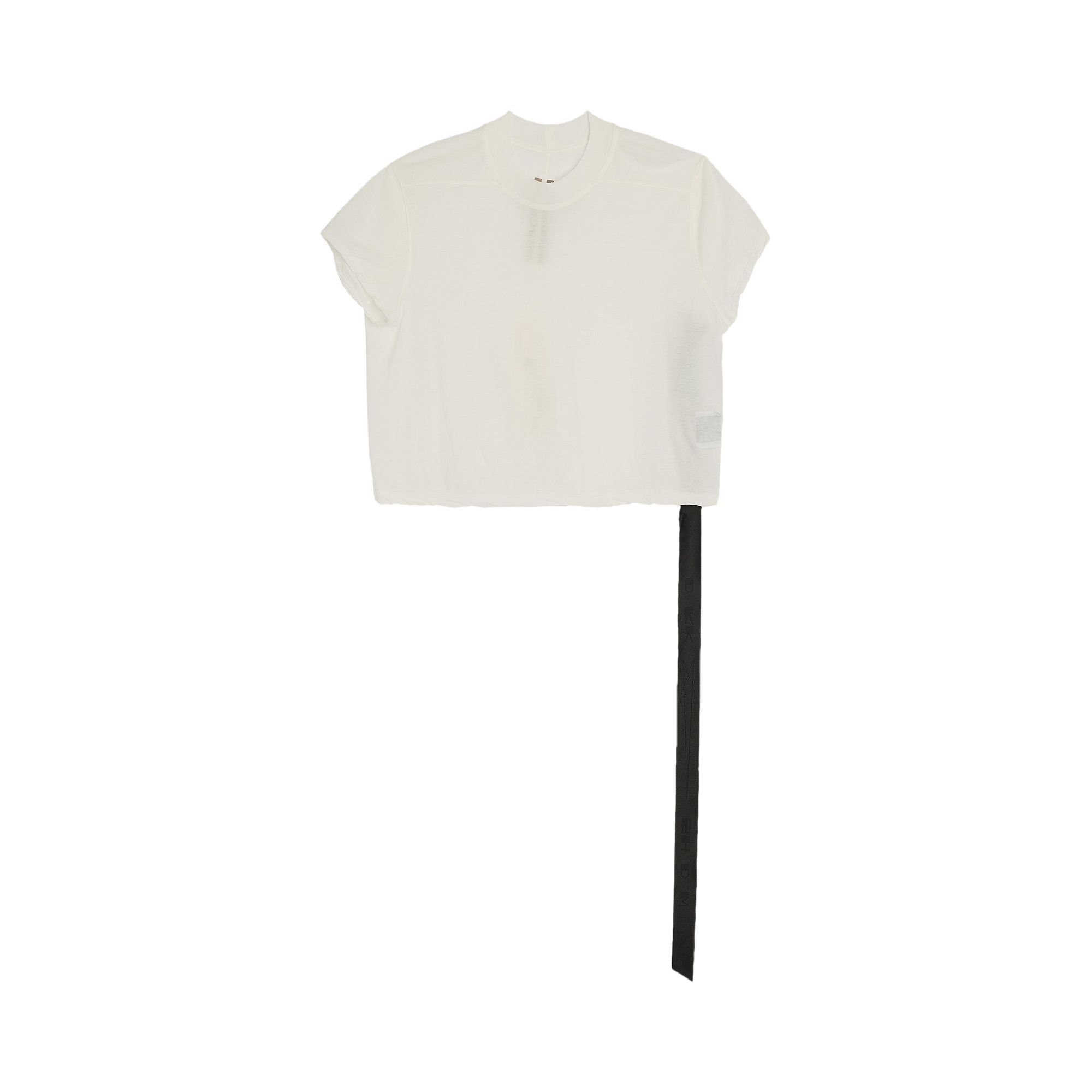 Pre-owned Rick Owens Drkshdw Cropped Small Level T-shirt 'milk' | White | Women's Size M