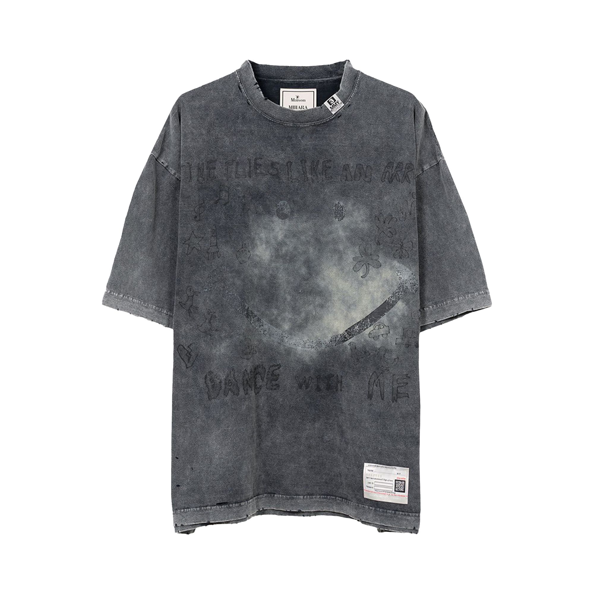 Pre-owned Miharayasuhiro Maison Mihara Yasuhiro Bleached Tee 'black' | Men's Size 50