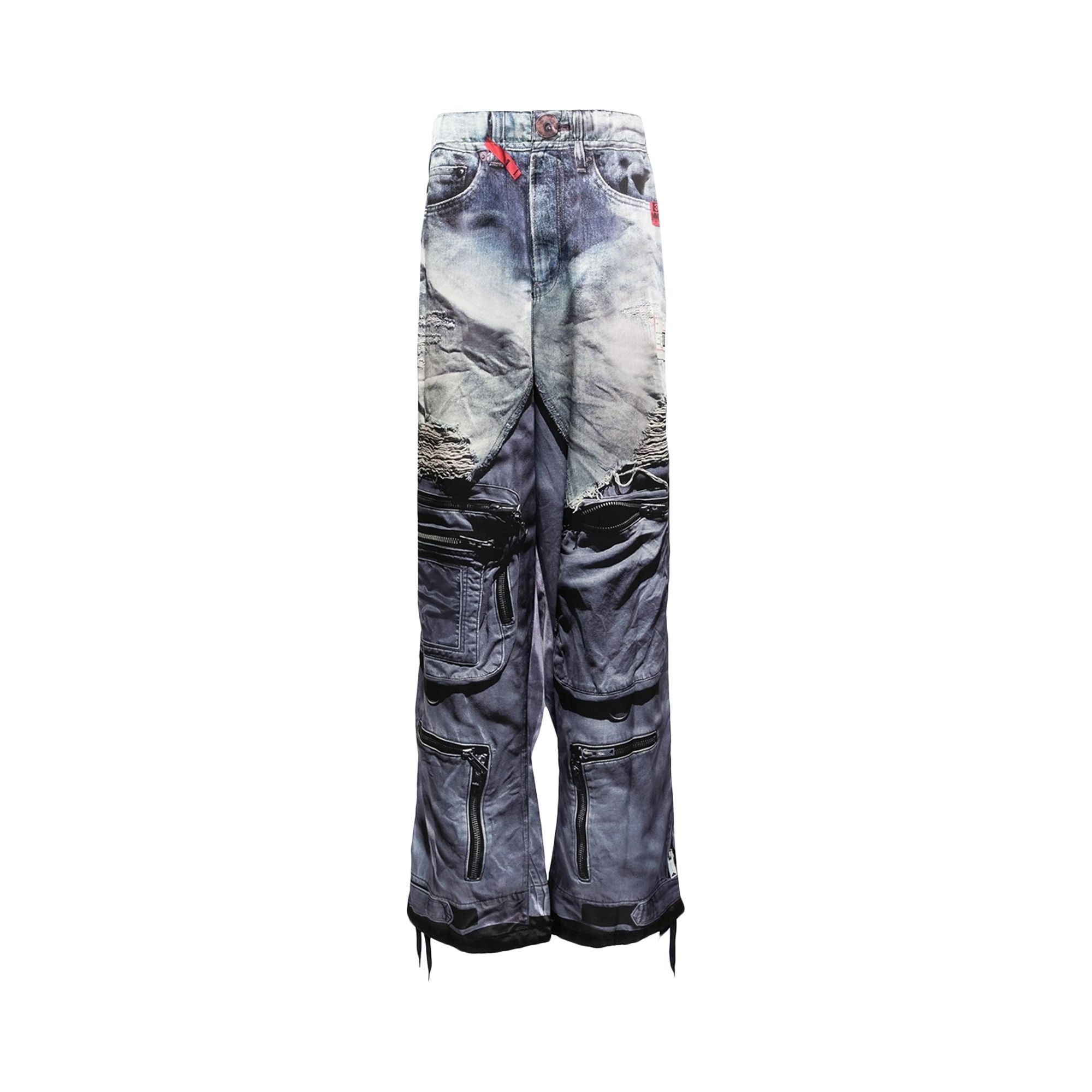 Pre-owned Miharayasuhiro Maison Mihara Yasuhiro Trompe L'oeil Parachute Pants 'navy' | Blue | Men's Size 50