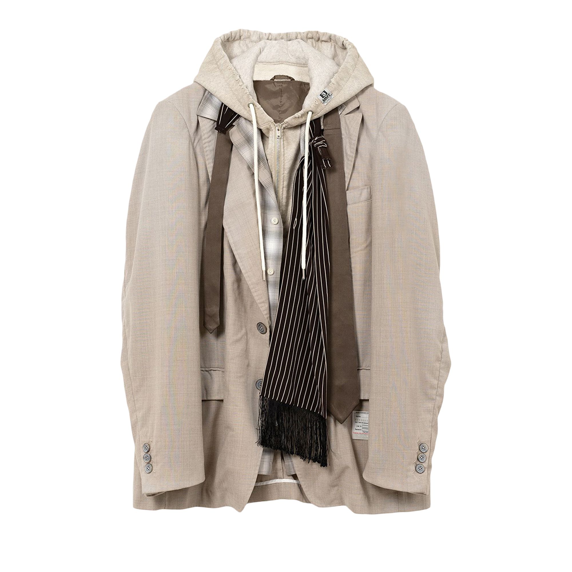 Pre-owned Miharayasuhiro Maison Mihara Yasuhiro Triple Layered Jacket 'beige' | Tan | Men's Size 46