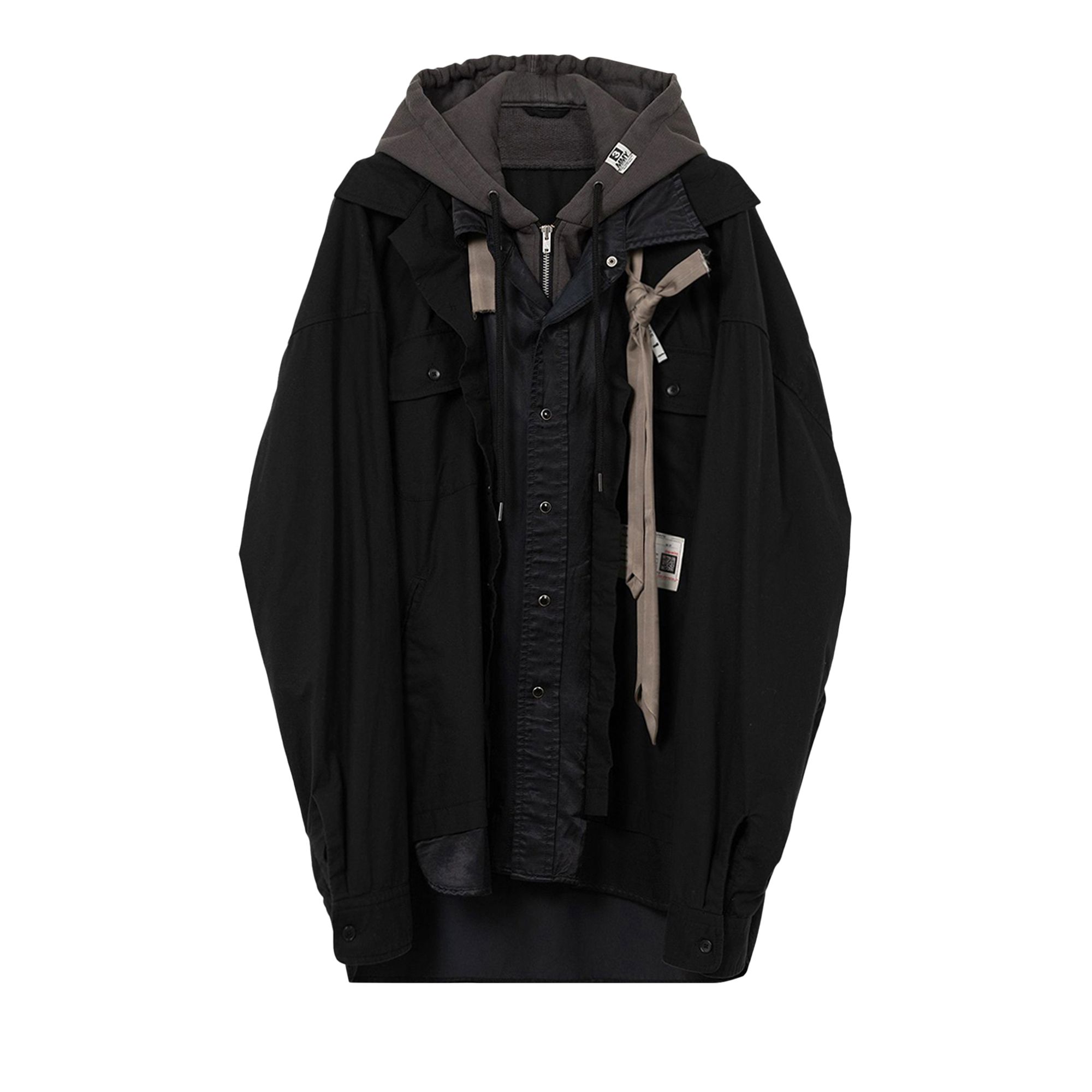 Pre-owned Miharayasuhiro Maison Mihara Yasuhiro Triple Layered Shirt 'black' | Men's Size 46