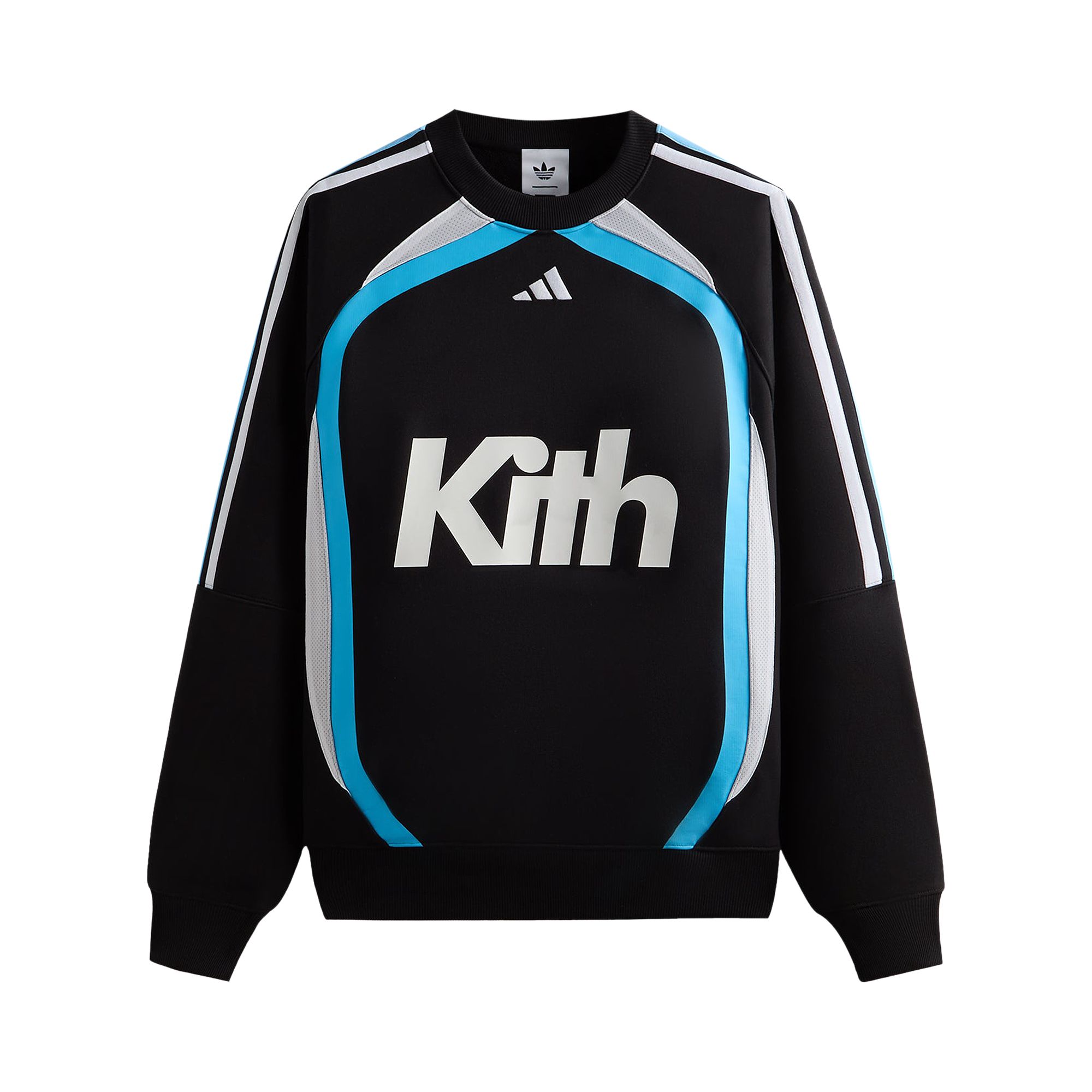 Pre-owned Kith For Adidas Football Crewneck 'black' | Men's Size L
