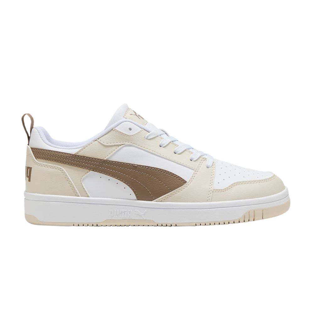 Puma Rebound V6 Low 'White Totally Taupe Alpine Snow' | Cream | Men's Size 5.5 - 392328-38