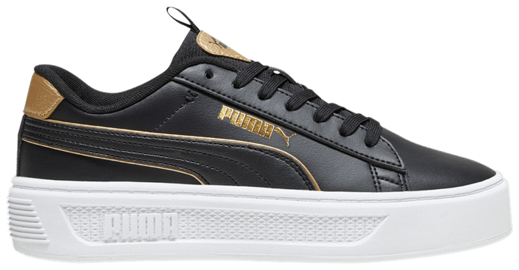 Puma Wmns Smash Platform v3 Pop Up   Black Gold
