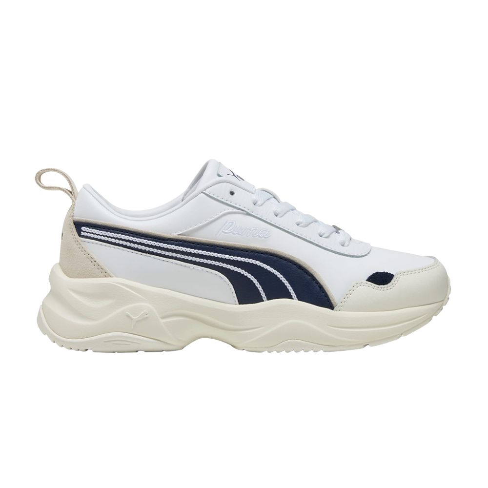 Pre-owned Puma Wmns Cilia Mode Lux 'white Navy' | Women's Size 7.5