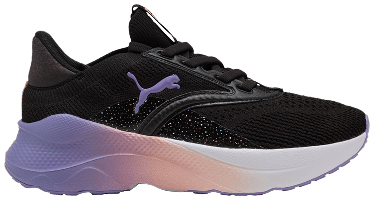 Puma Softride Mayve Big Kid Blurry Dreams   Black Pure Magenta