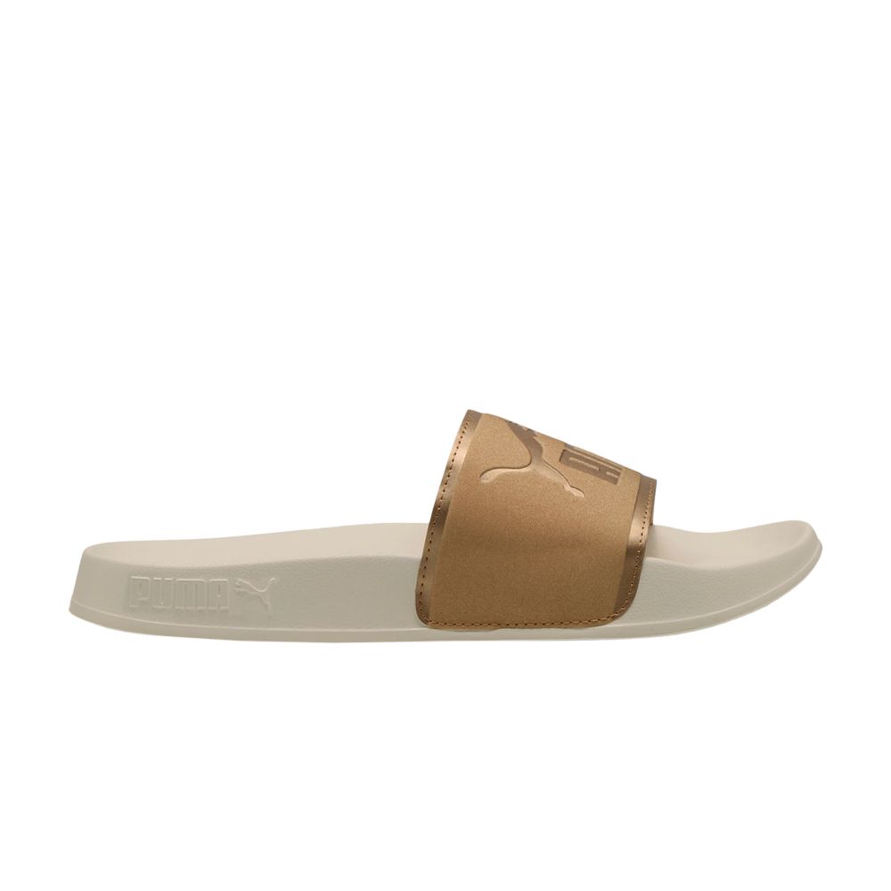 Pre-owned Puma Wmns Leadcat 2.0 Slide 'aqua Metallics - Alpine Snow Gold' | Women's Size 7.5