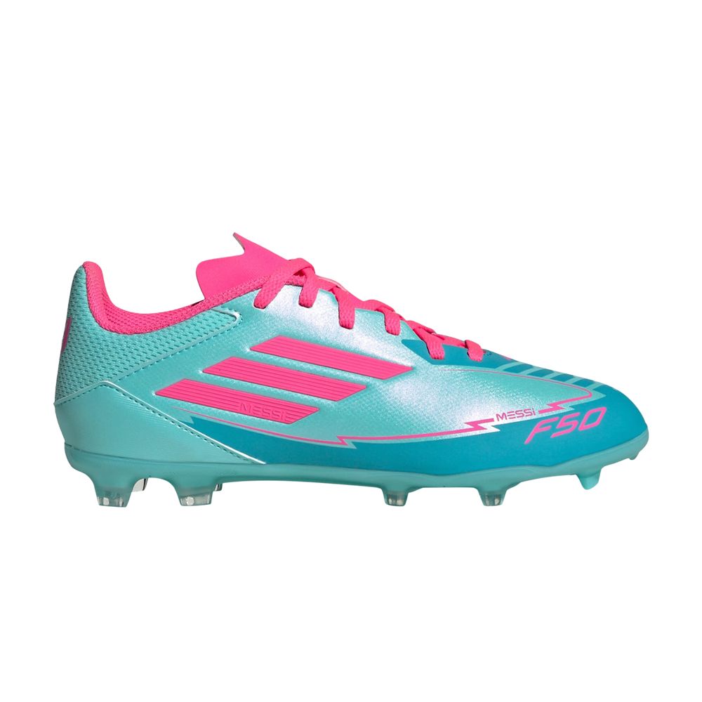 Pre-owned Adidas Originals Adidas Messi Adizero F50 League Fg Mg K 'la Vida Tropical Pack' | Teal | Kid's Size 12.5