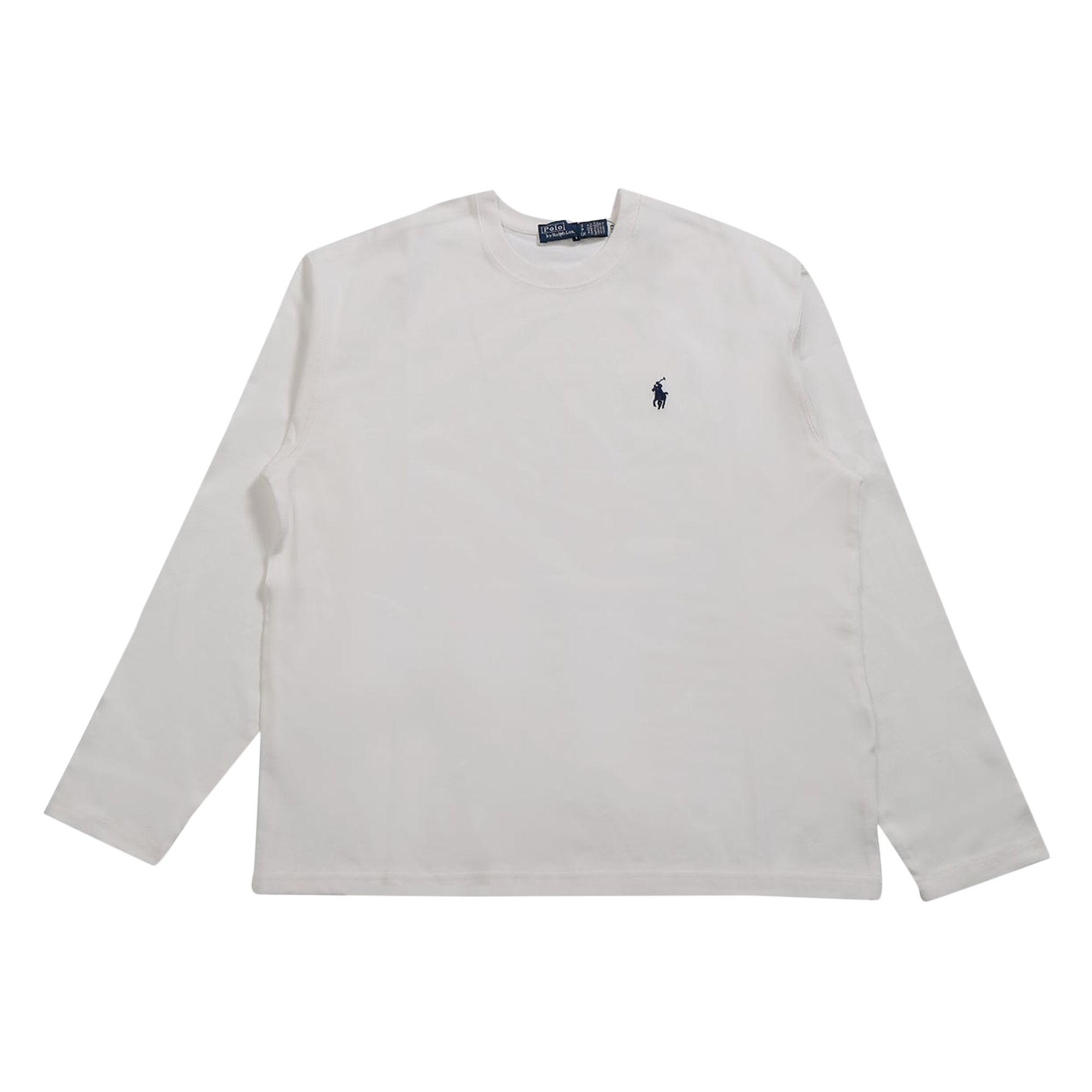 Pre-owned Polo Ralph Lauren Long-sleeve T-shirt 'white' | Men's Size M