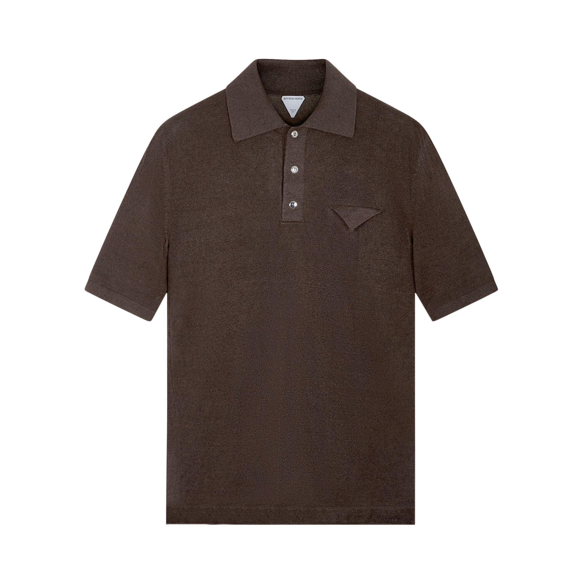 Pre-owned Bottega Veneta Slim Fit Polo Shirt 'dark Brown Melange' | Men's Size Xl