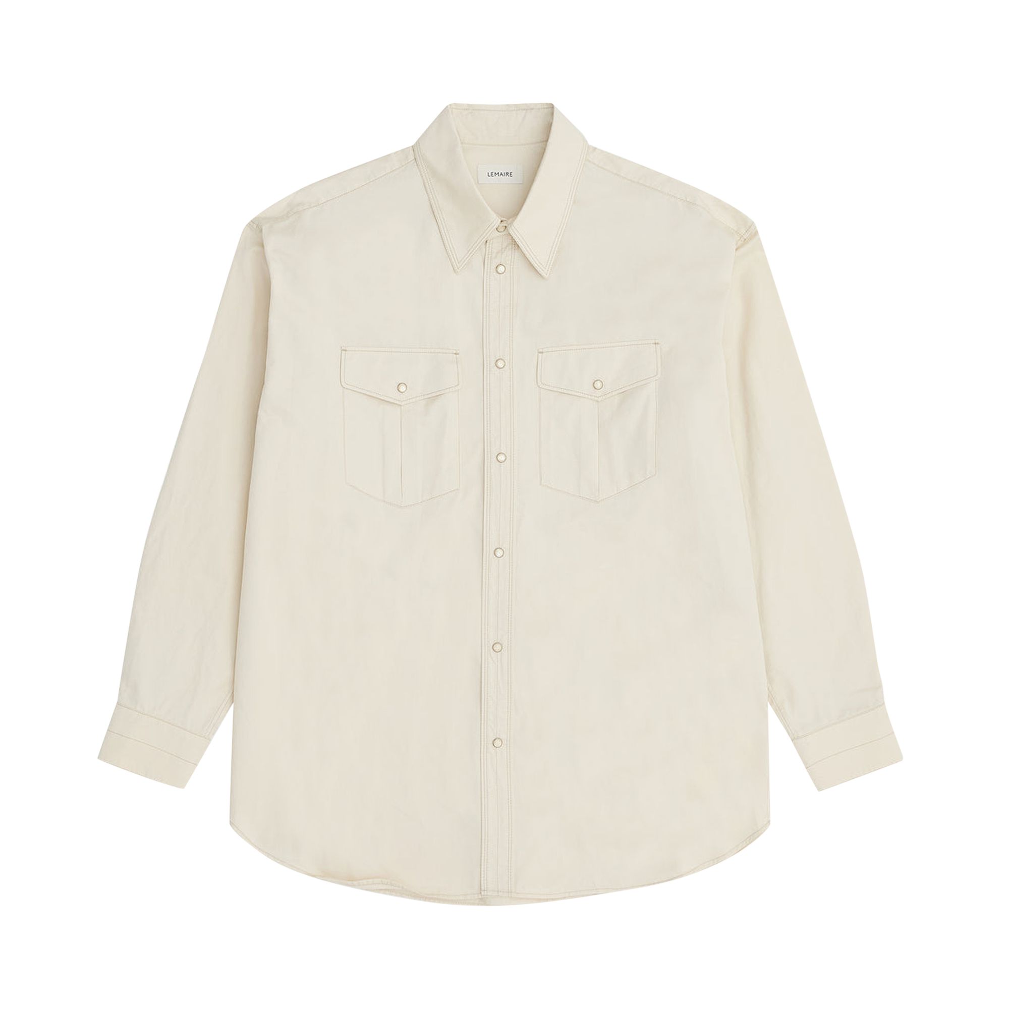 Pre-owned Lemaire Western Shirt 'creamy White' | Men's Size 46