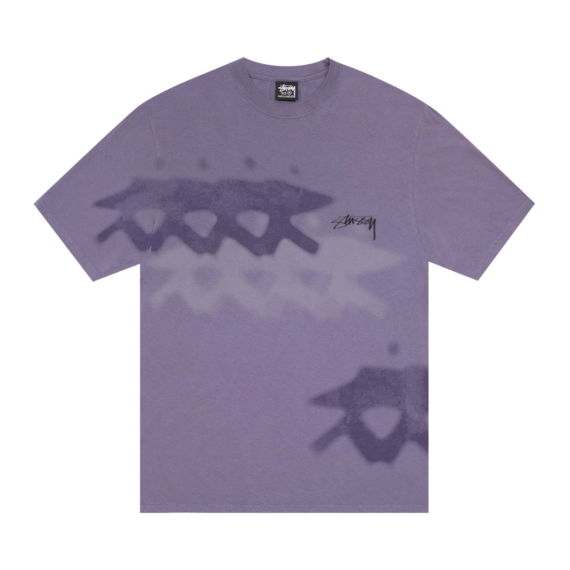 Pre-owned Stussy Low Tide Tee Pigment Dyed 'grape' | Purple | Men's Size Xxl