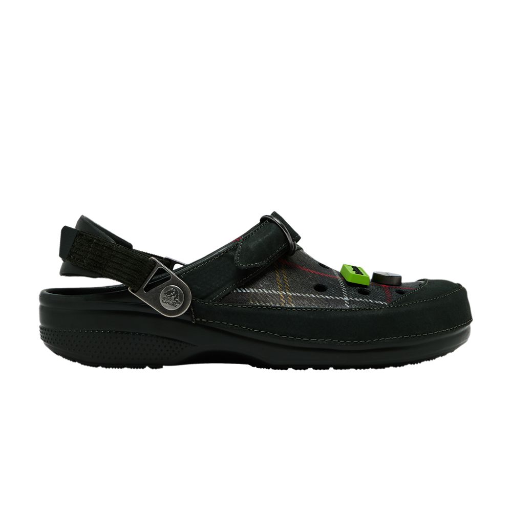 Pre-owned Crocs Barbour X Classic Clog 'kelp Plaid' | Green | Men's Size 13