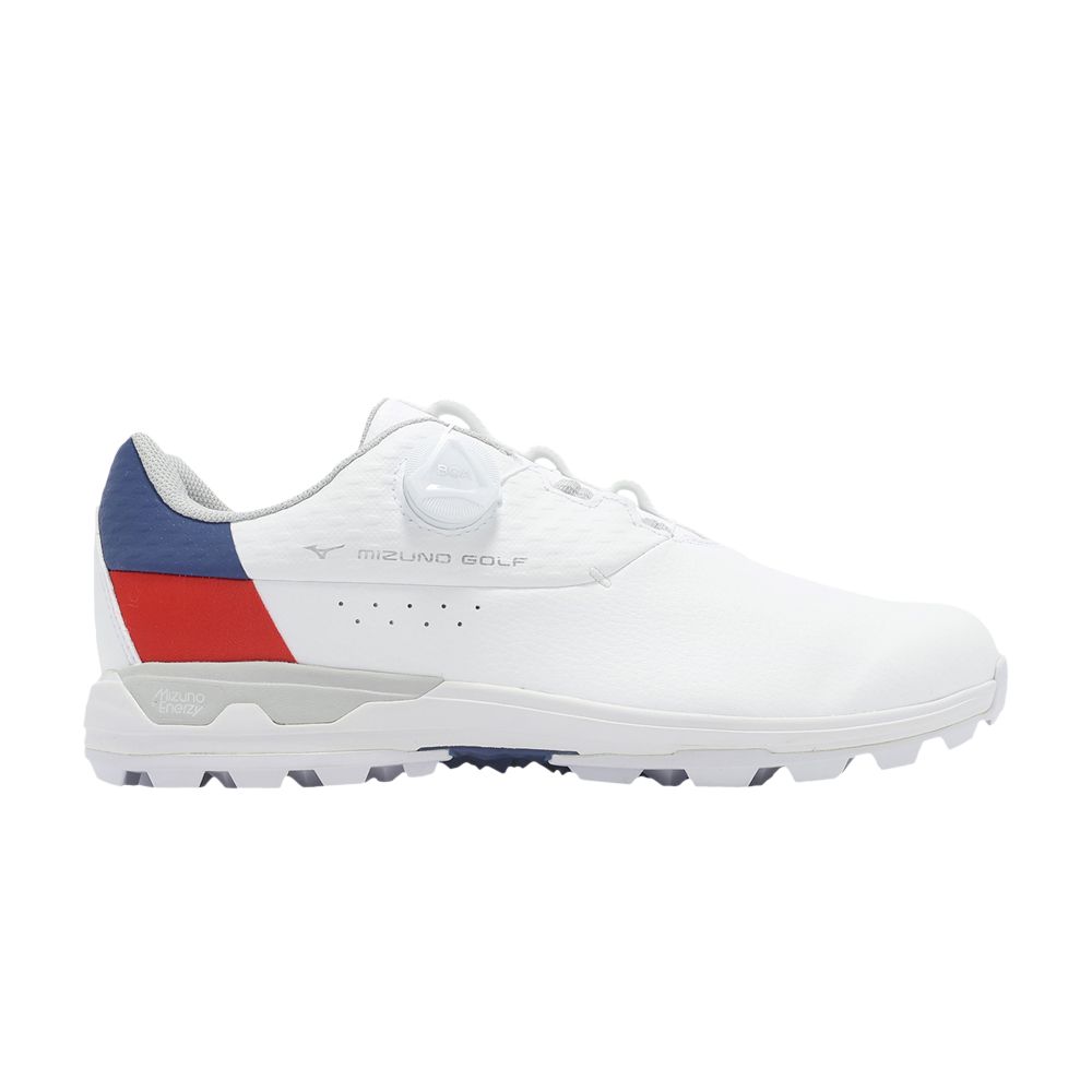 Pre-owned Mizuno Wave Hazard Aqua Boa 3e Wide 'white Red Blue' | Men's Size 10