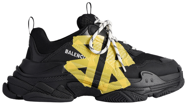 Balenciaga Triple S Sneaker Tape Type   Black Yellow