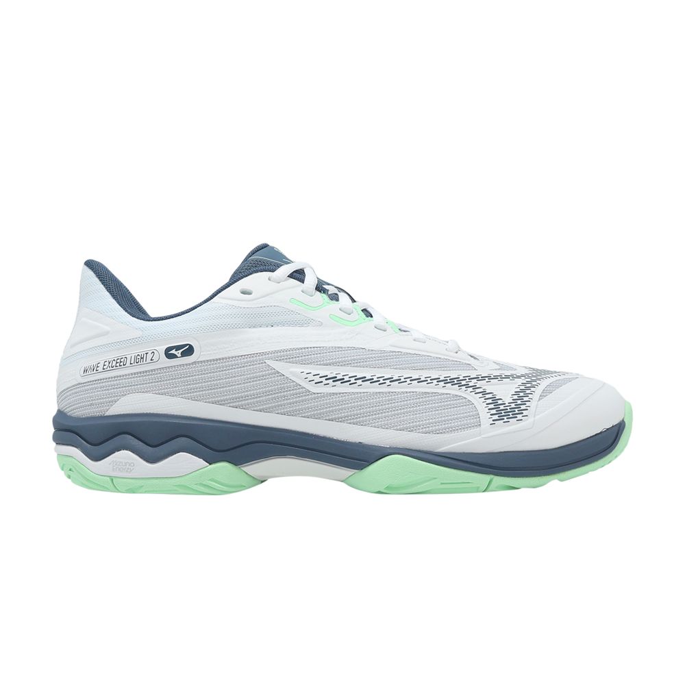 Pre-owned Mizuno Wave Exceed Light 2 Ac 'white Vintage Indigo Mint' | Men's Size 7