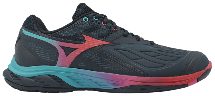 Mizuno Wave Fang 2 Wide Salute Hibiscus Peacock Blue