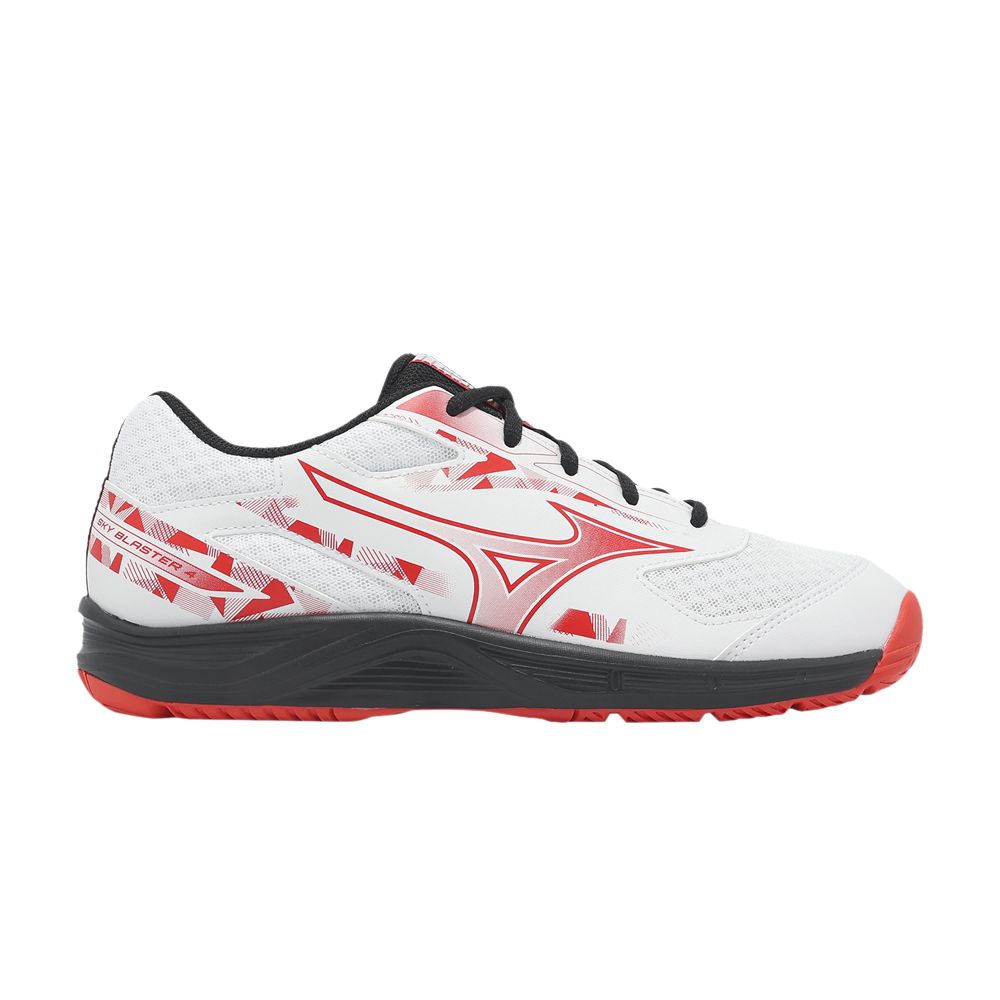 Pre-owned Mizuno Sky Blaster 4 Wide 'white Poppy Red' | Men's Size 10