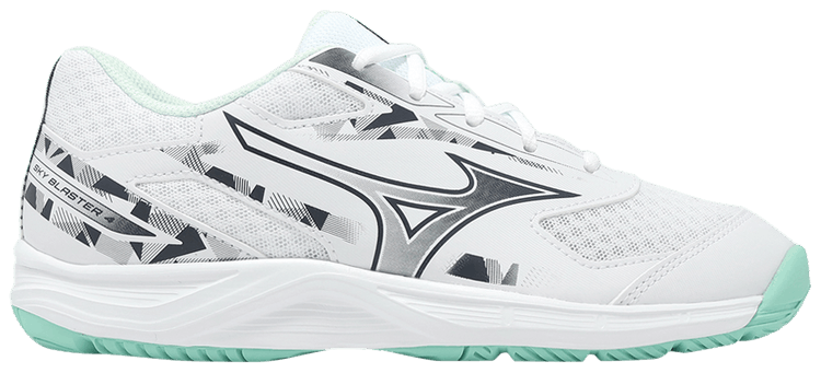 Buy Mizuno Sky Blaster 4 Wide 'White Grey Mint' - 71GA253313 | GOAT
