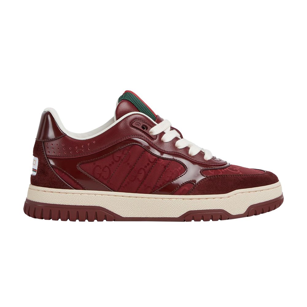 Pre-owned Gucci Wmns Re-web Sneaker 'gg Canvas - Rosso Ancora' | Red | Women's Size 7