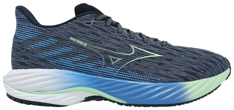 Mizuno Wave Rider 28 Vintage Indigo Neo Mint