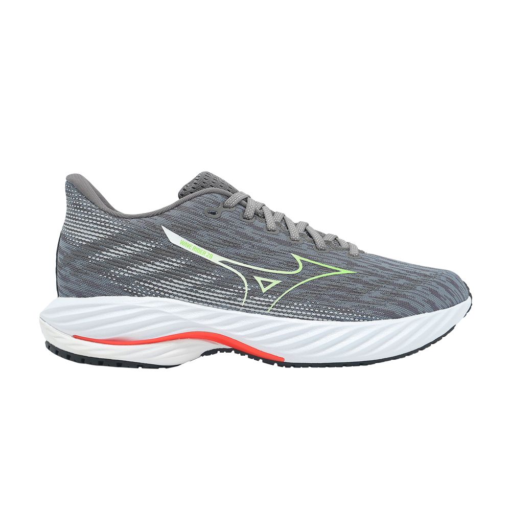 Pre-owned Mizuno Wave Rider 28 'tradewinds Green Gecko' | Grey | Men's Size 10 In Gray