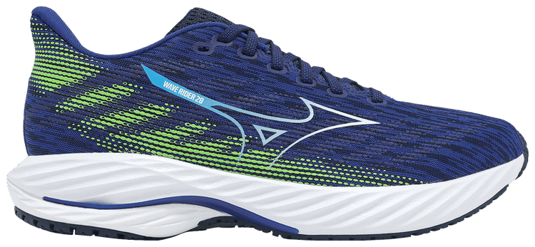 Mizuno Wave Rider 28 Super Wide Reflex Blue Green Gecko