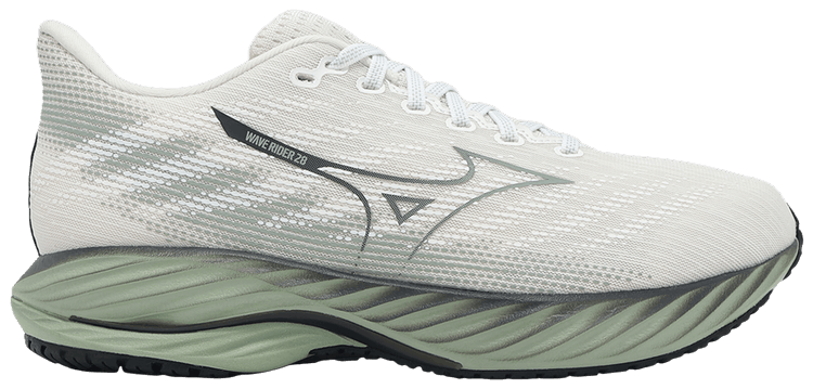 Mizuno Wave Rider 28 Super Wide Snow White Frosty Green